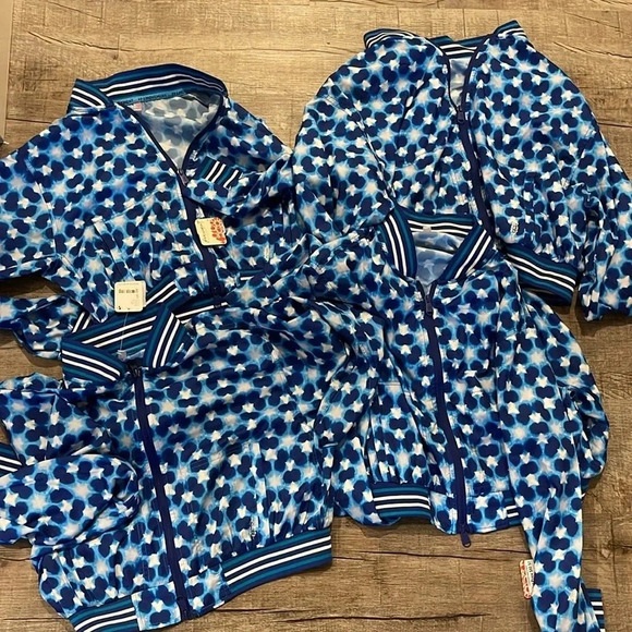 NWT!! Free People - Top Seed Printed Tennis Jacket - Indigo Combo - Picture 4 of 8